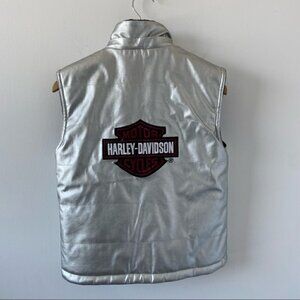 HARLEY Davidson reversible silver vest